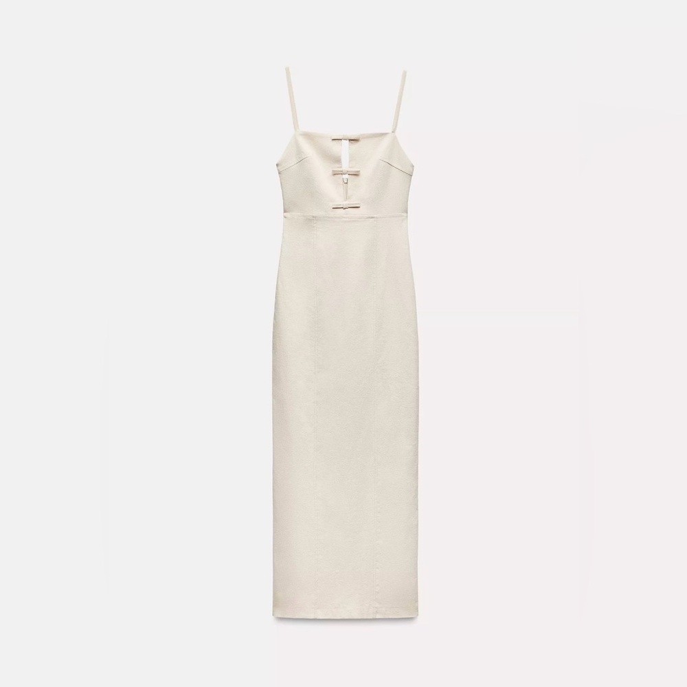 Zara Cut Out Bows Midi Dress